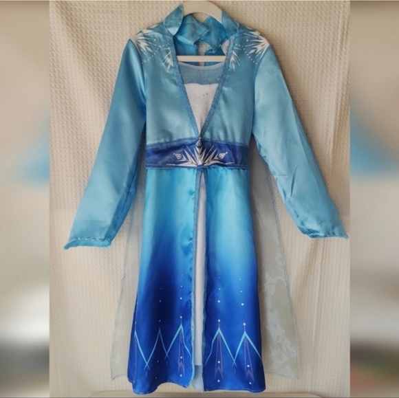 Disney Girls Frozen Elsa Fantasy play Costume Size 4-6x - Picture 1 of 7
